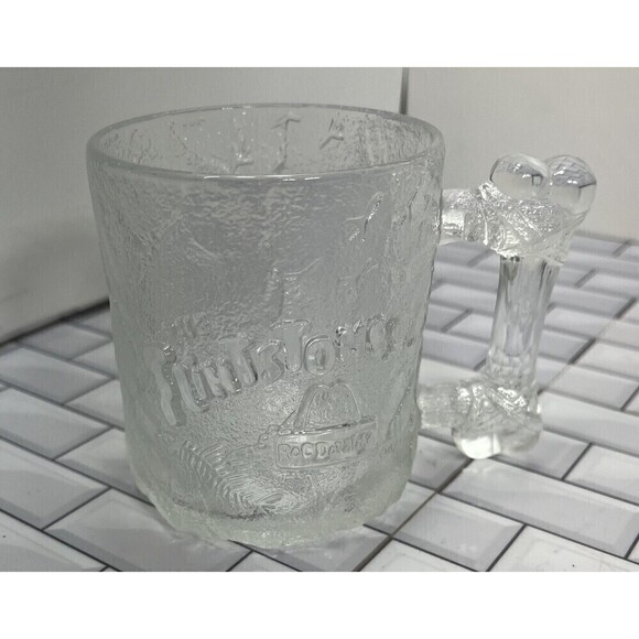 Vintage Other - 1993 Original McDonalds Flintstones Mug in perfect condition, clear glass